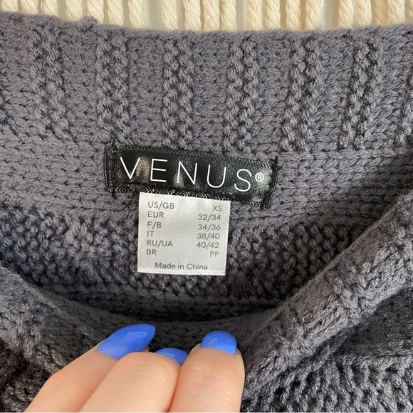 Venus Cable Knit Dolman Sleeve Short Sweater Size XS - Picture 6 of 12